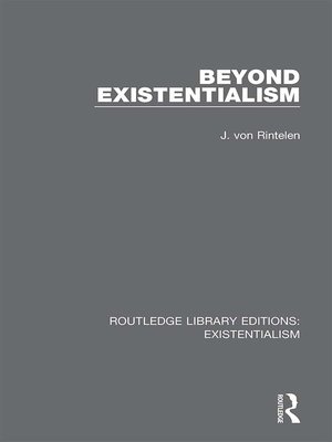 cover image of Beyond Existentialism